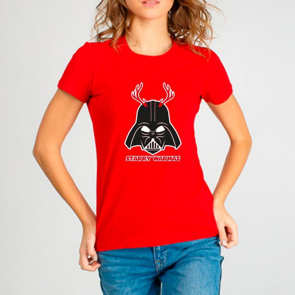 GENERICO - Polo Mujer Manga Corta Starry Warmas - Nathalie Love It - Rojo