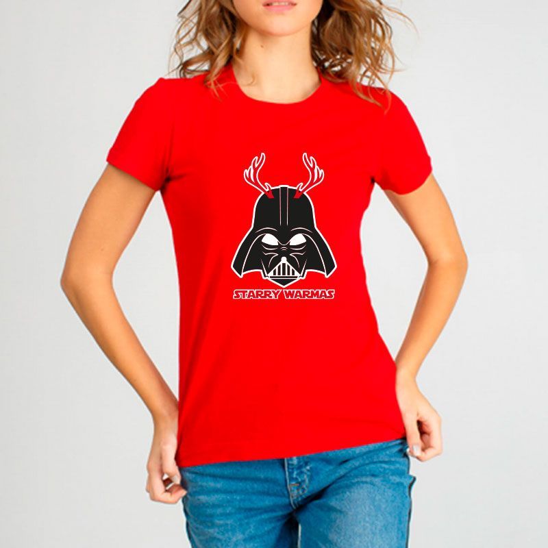 GENERICO - Polo Mujer Manga Corta Starry Warmas - Nathalie Love It - Rojo