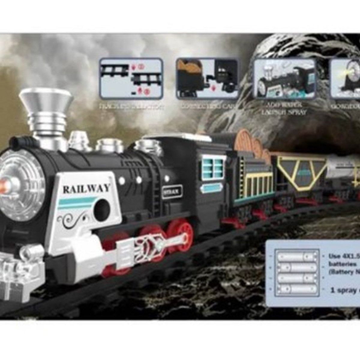 GENERICO - Tren Navideño Musical Interactivo Bota Humo + 12 pistas