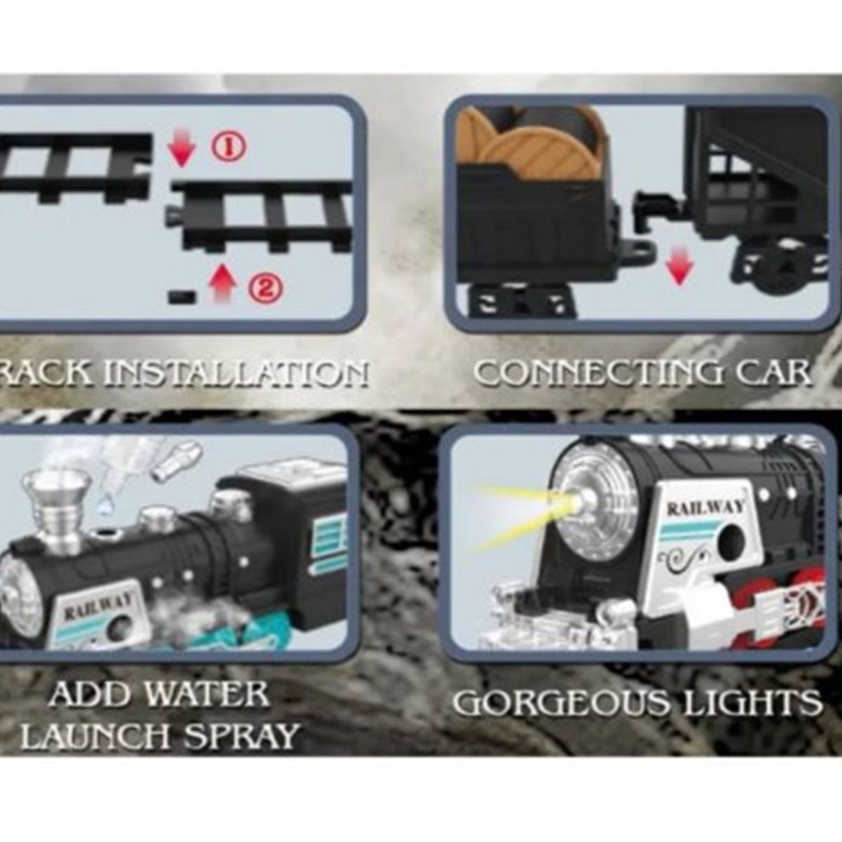 GENERICO - Tren Navideño Musical Interactivo Bota Humo + 12 pistas