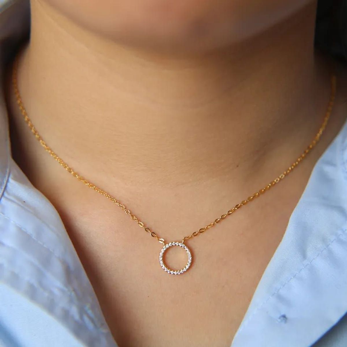 GENERICO - Pack de Joyas Circular Collar y Aretes Regalo Navidad - Genieka_.