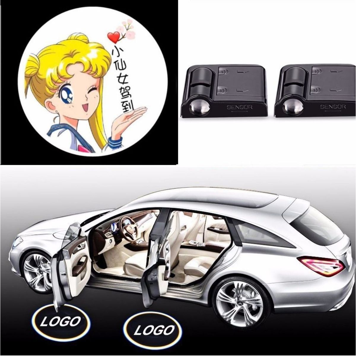 GENERICO - PROYECTOR LOGO PARA AUTO - SAILOR MOON