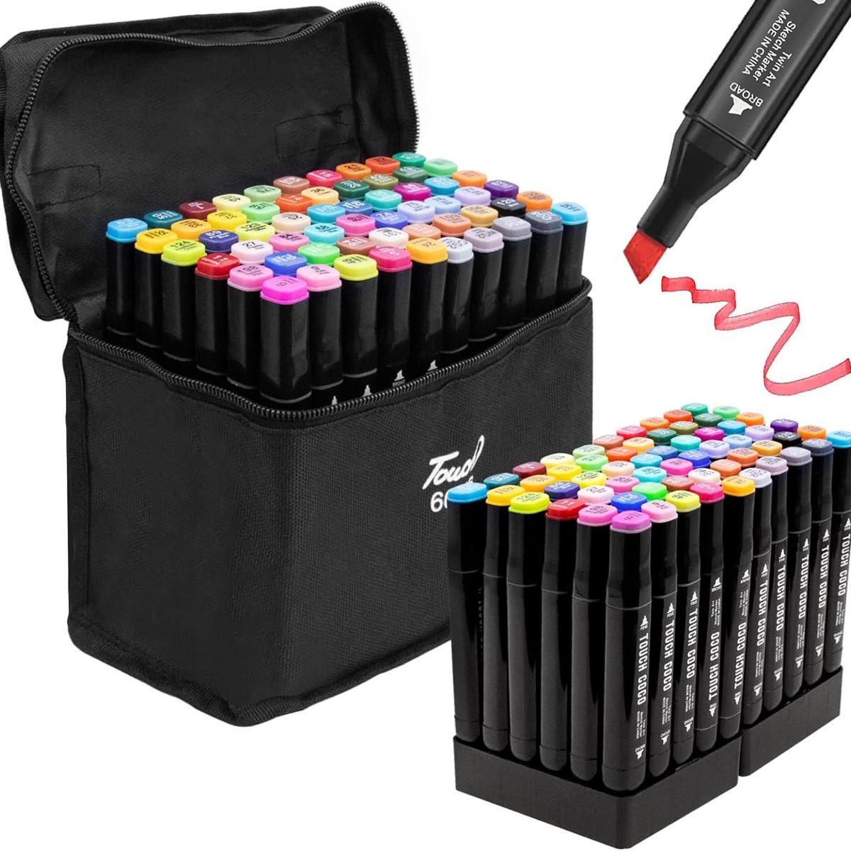 OEM - Plumones Doble Punta Marcadores Colores de 60pcs