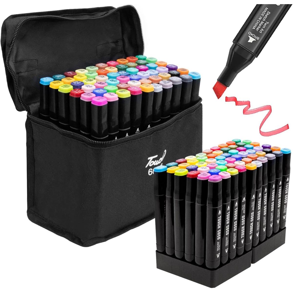 OEM - Plumones Doble Punta Marcadores Colores de 60pcs