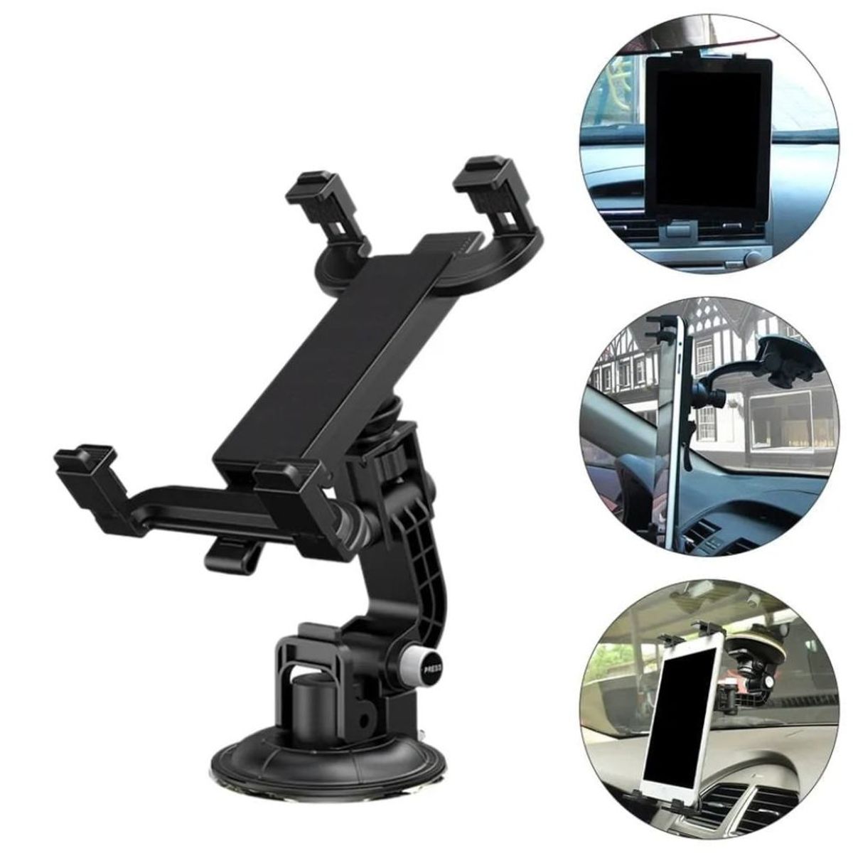 SEISA - Holder Soporte Tablet IPad para Auto 360° Chupón