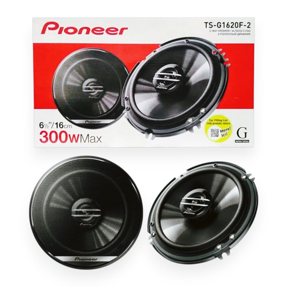 PIONEER - Parlantes Redondos 300W 2 Vias Pioneer TS-G1620F-2