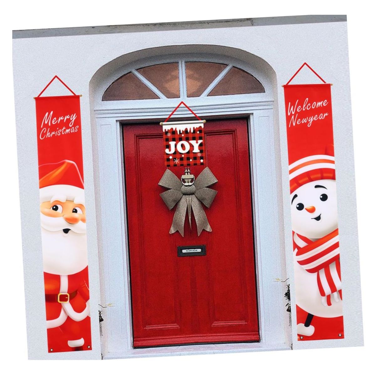 GENERICO - Set 2 Banner Navideños Colgantes Pancartas Decoración