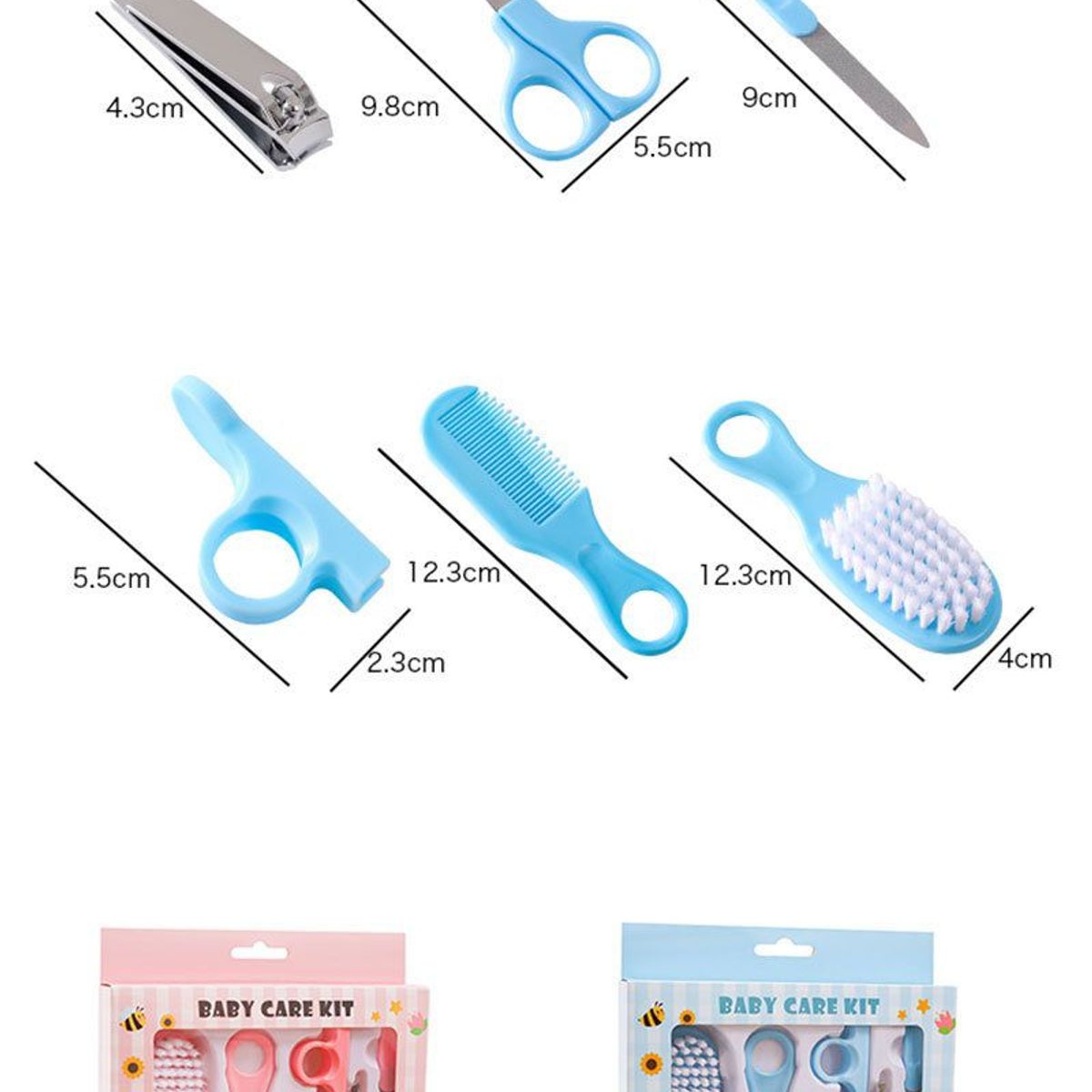 OEM - Kit de Higiene para el Cuidado del Bebé y Rodilleras d Gateo