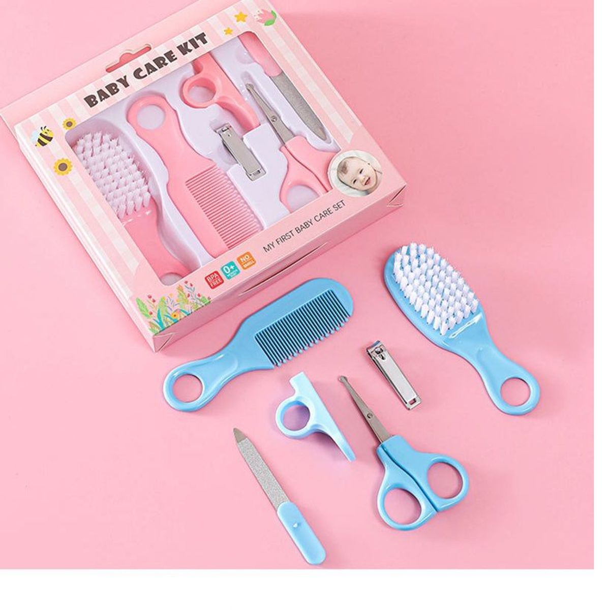 OEM - Kit de Higiene para el Cuidado del Bebé y Rodilleras d Gateo