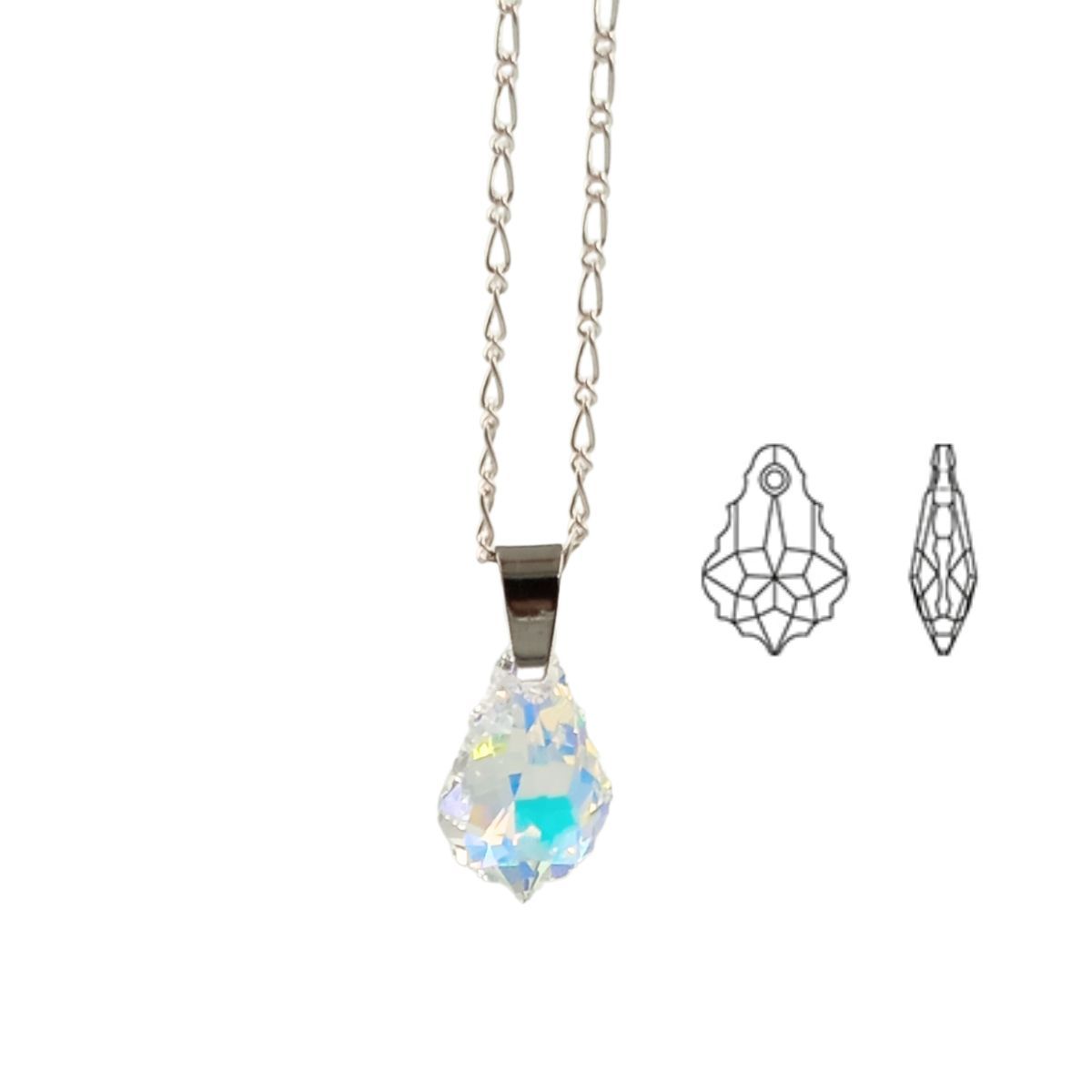 BAGSON - Collar Plata 925 Cristal Austriaco Regalo Amor San Valentin