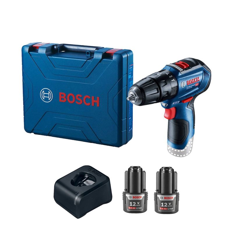 BOSCH - Taladro Percutor GSB 12v-30 Bosch Brushless + MaletaBateriaCargador
