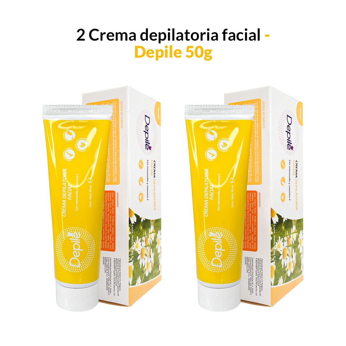 GENERICO - 2 Crema depilatoria facial 50ml  Depile