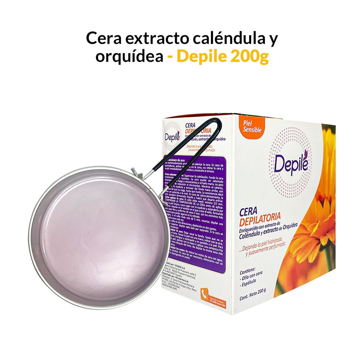 GENERICO - Cera extracto caléndula y orquídea 200g - Depile