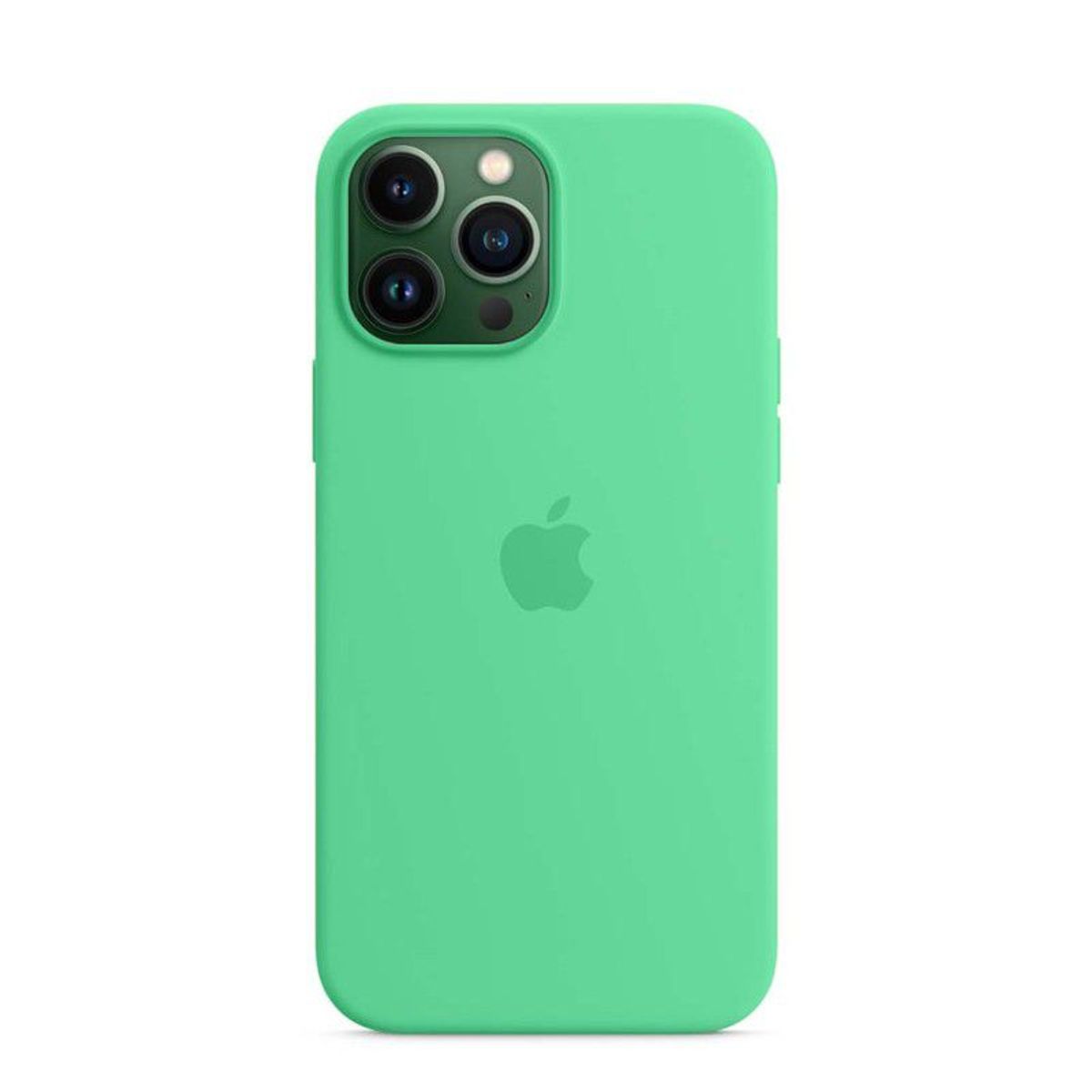 APPLE - Case Silicona Para Iphone 12/ 12 Pro VERDE MENTA + Mica de Vidrio