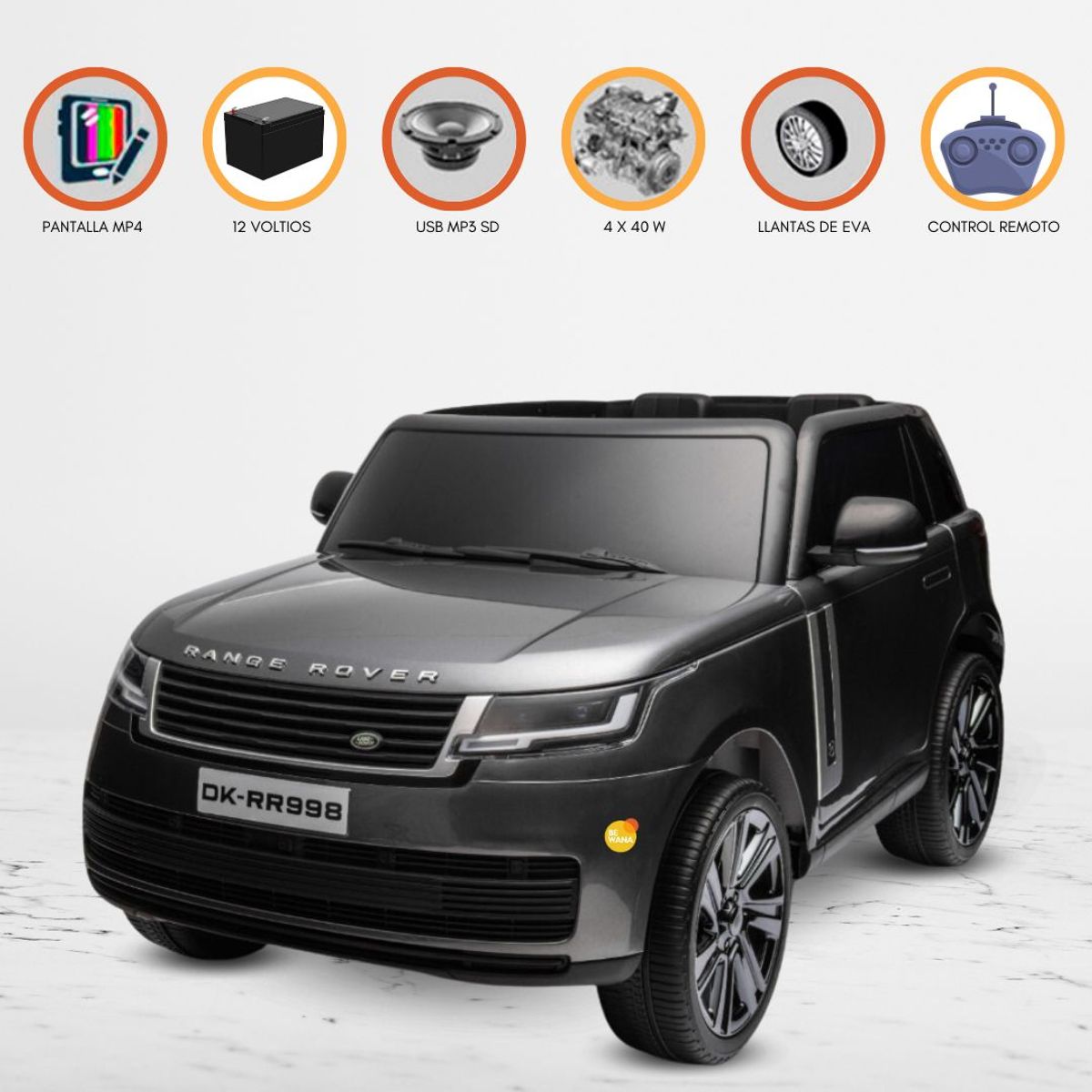 LAND ROVER - Carro a Batería Land Rover Licenciado «DISCOVERY» Gray
