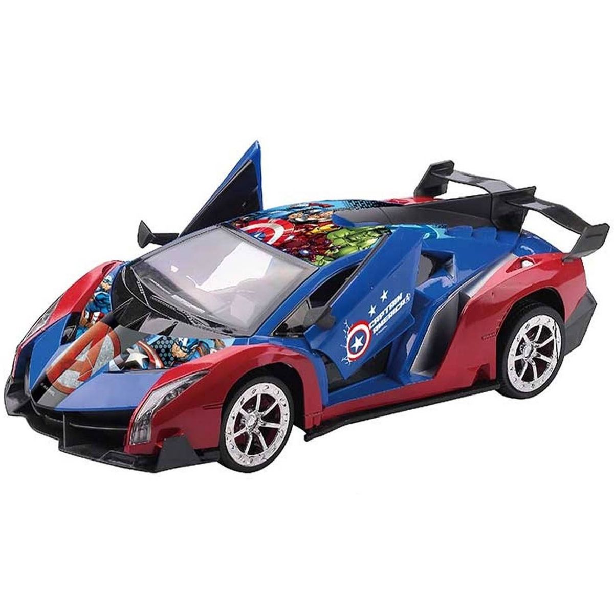 MARVEL - Carro de Velocidad Con Control Remoto Avengers