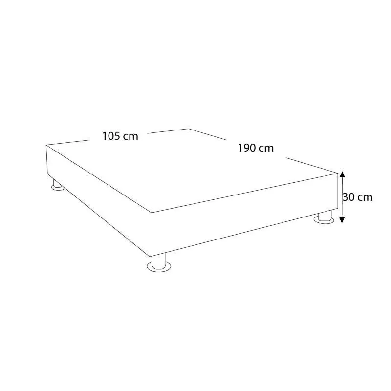 BARAKA HOME - Base De Cama Aarhus 1.5 plz - Chocolate Claro