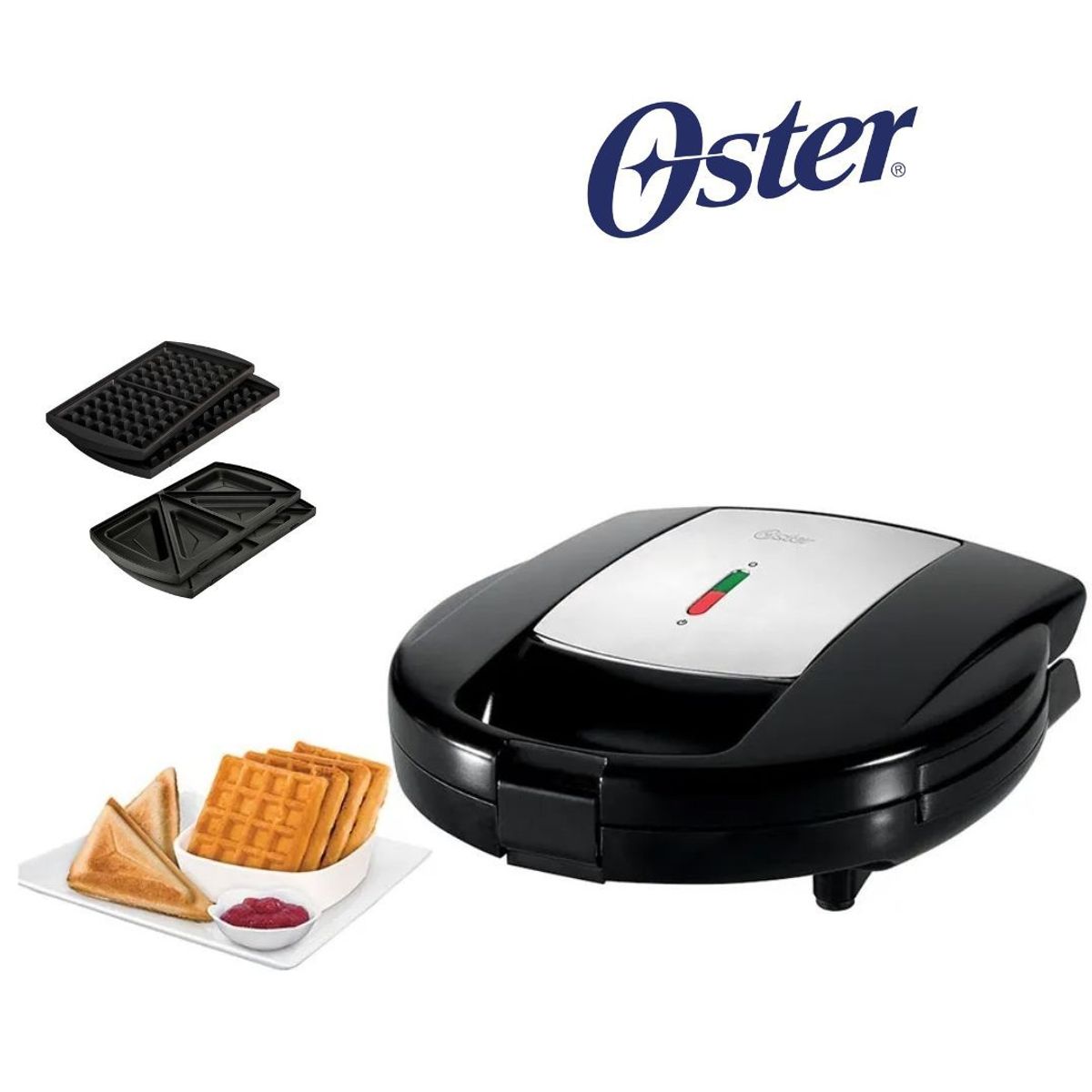 OSTER - Sandwichera Waflera Oster Placas intercambiables CKSTSM3892