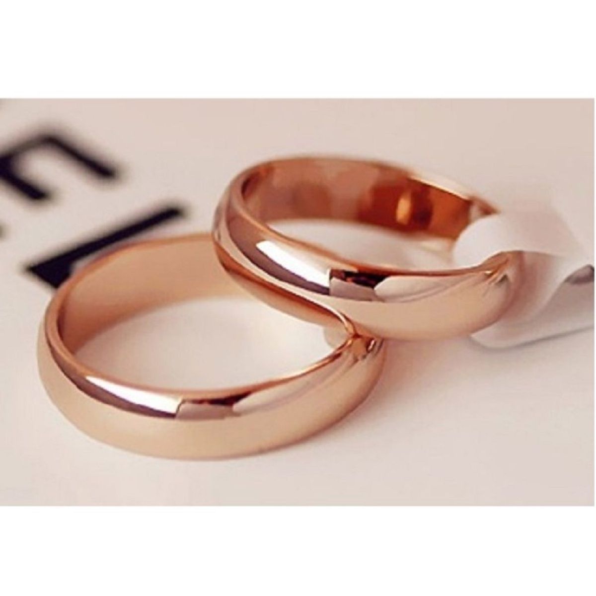 GENERICO - Aro Alianza Matrimonio  Eternal Love Mujer Bañado Oro Novia Genieka