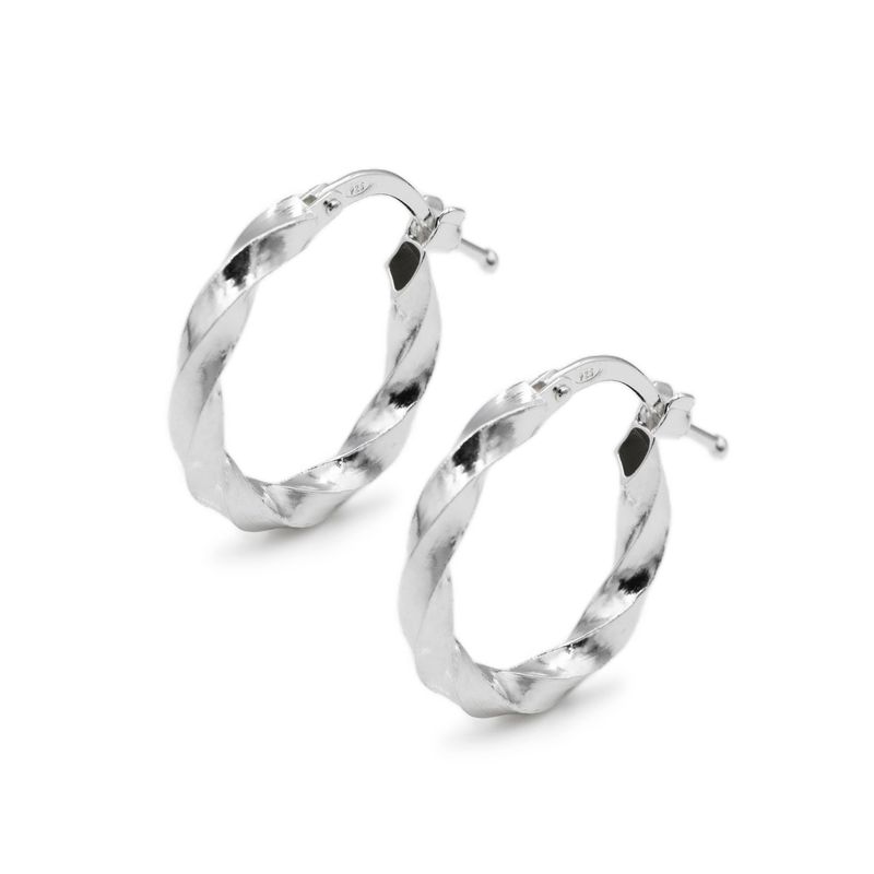 AMBAR JOYERIA - Argollas de Plata 925 Filomena 17 Silver