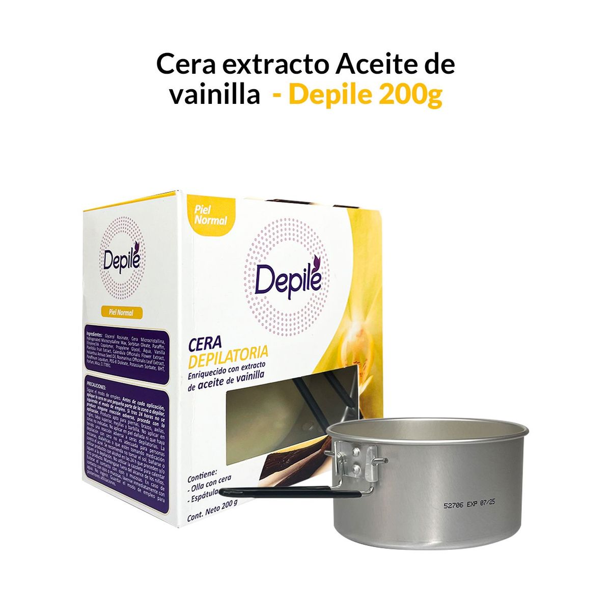 GENERICO - Cera extracto Aceite de vainilla 200g - Depile