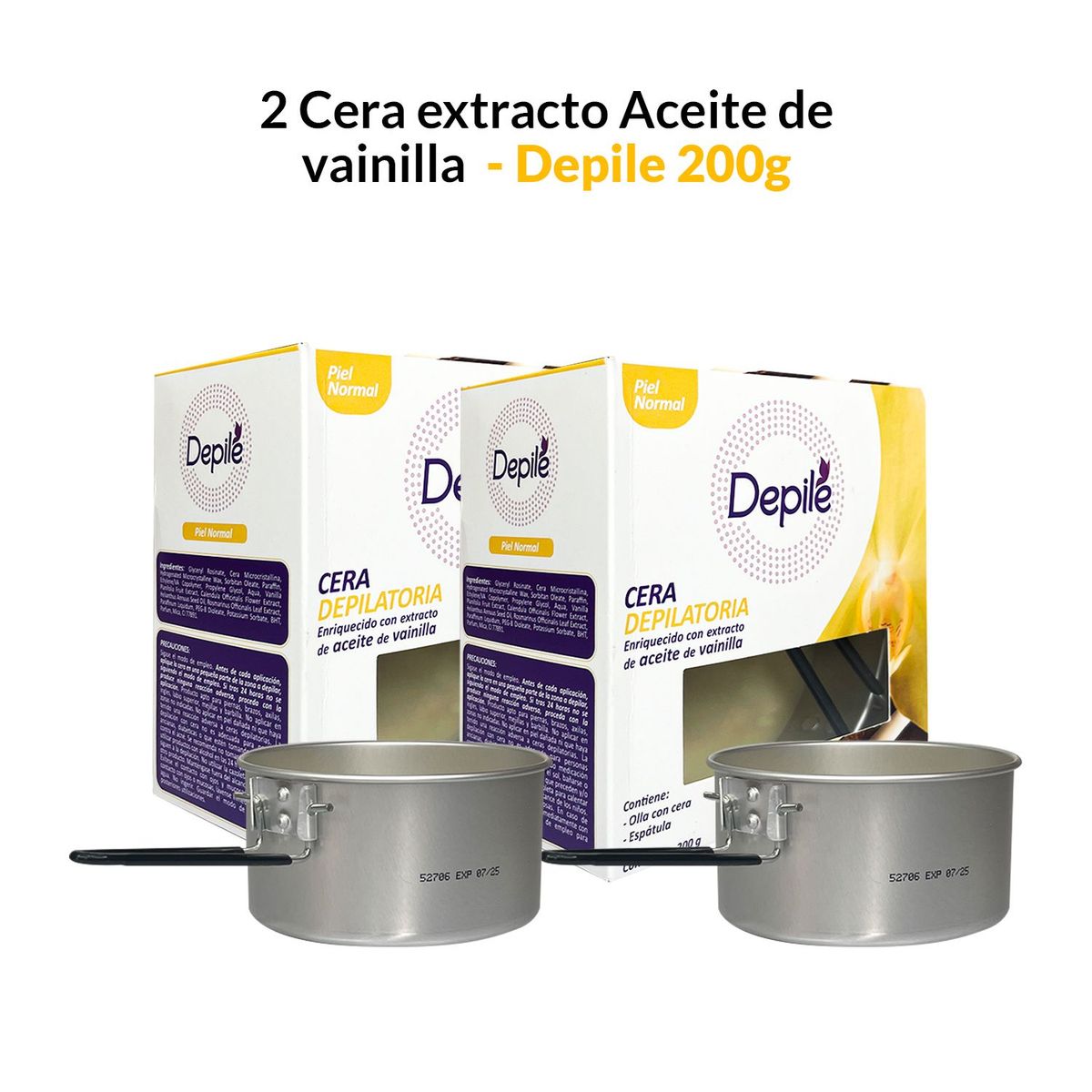 GENERICO - 2 Cera extracto Aceite de vainilla 200g - Depile