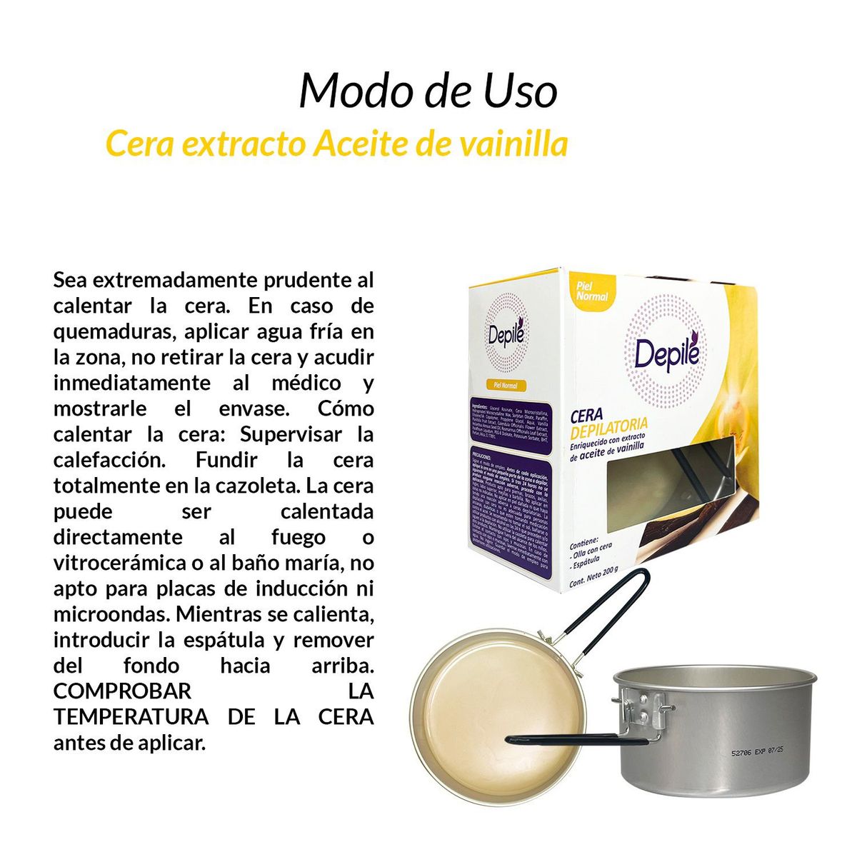 GENERICO - 2 Cera extracto Aceite de vainilla 200g - Depile