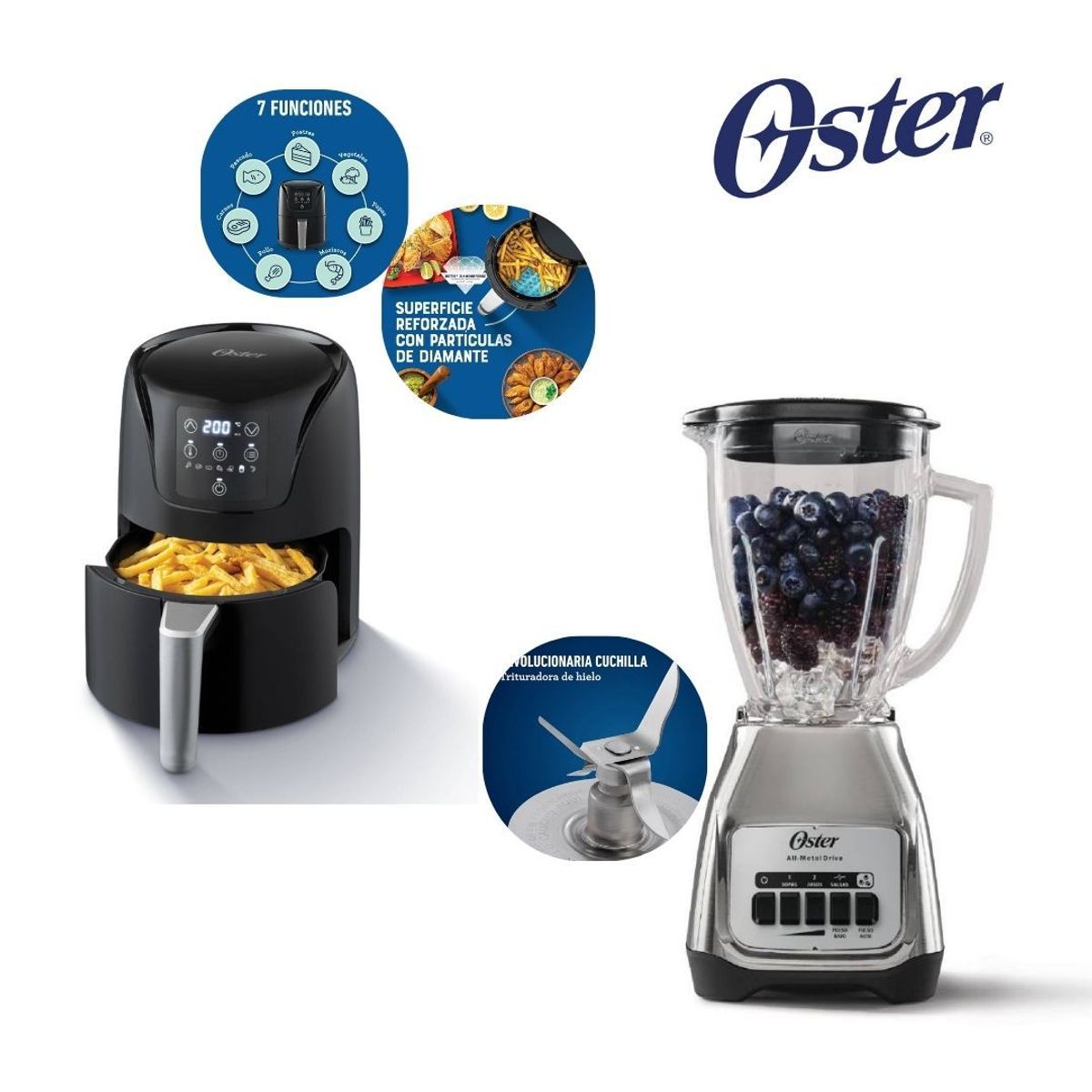 OSTER - Combo Oster  Licuadora BLSTKAG NPB + Freidora CKSTAF18DDF