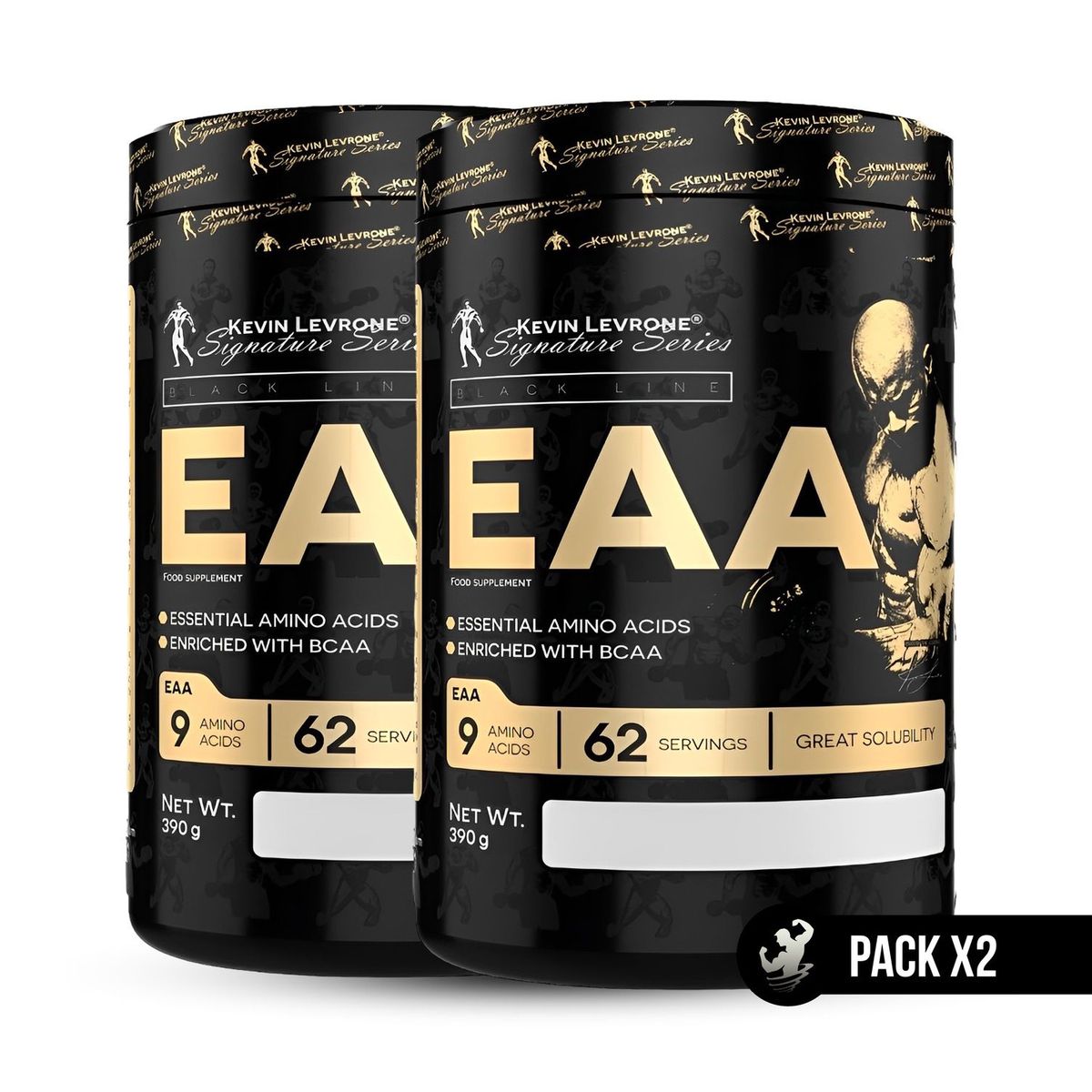 KEVIN LEVRONE - Pack x 02 - EAA 62 serv - Aminoácidos Kevin Levrone