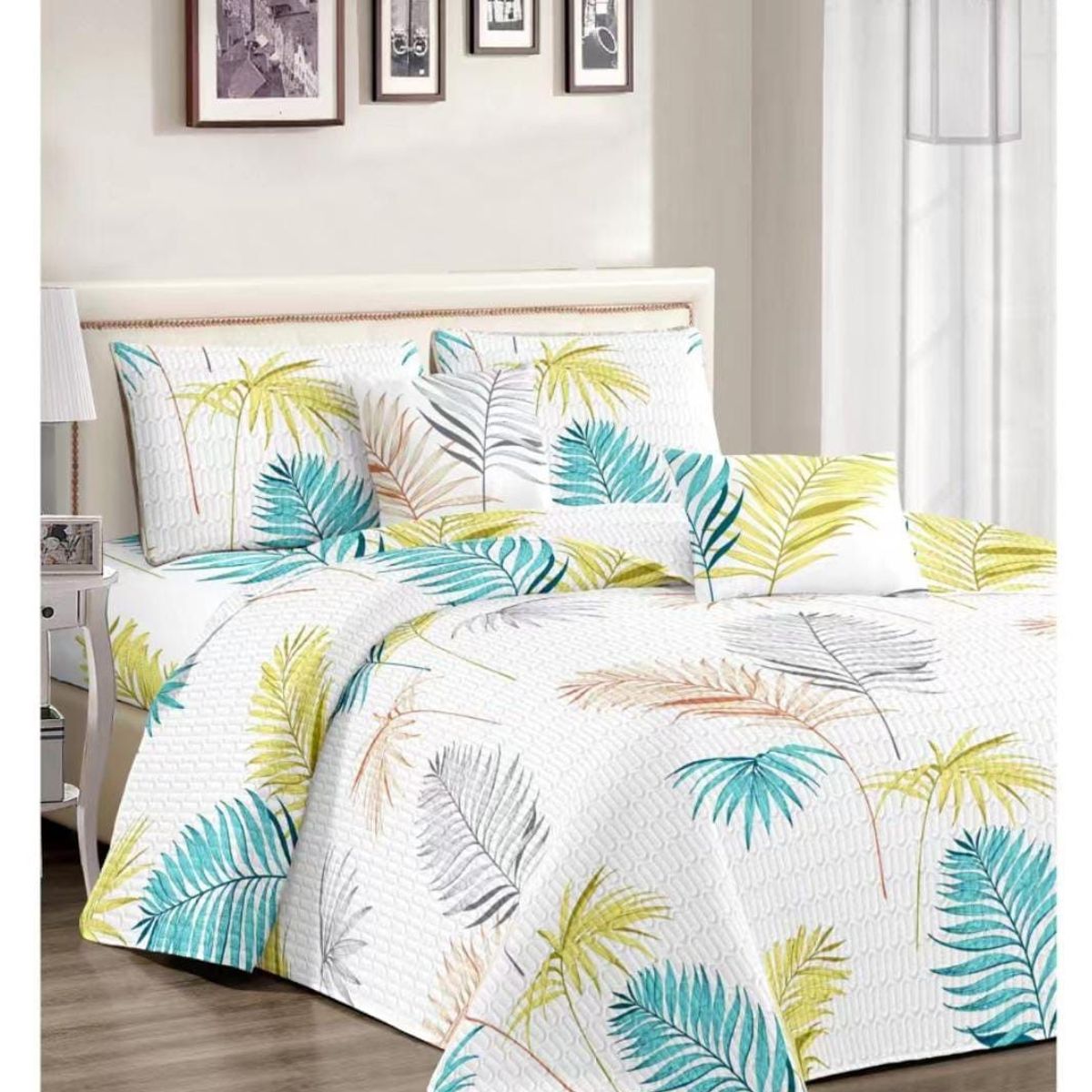 GENERICO - JUEGO DE SÁBANAS PALMERAS DE 2 PLAZAS