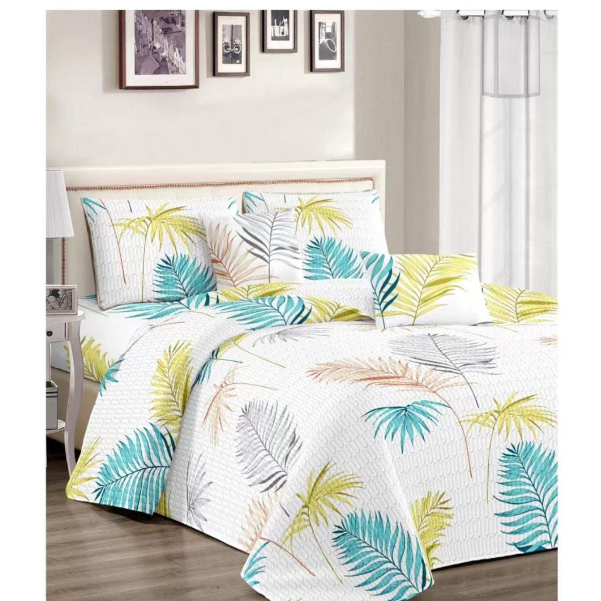 GENERICO - JUEGO DE SÁBANAS PALMERAS DE 2 PLAZAS