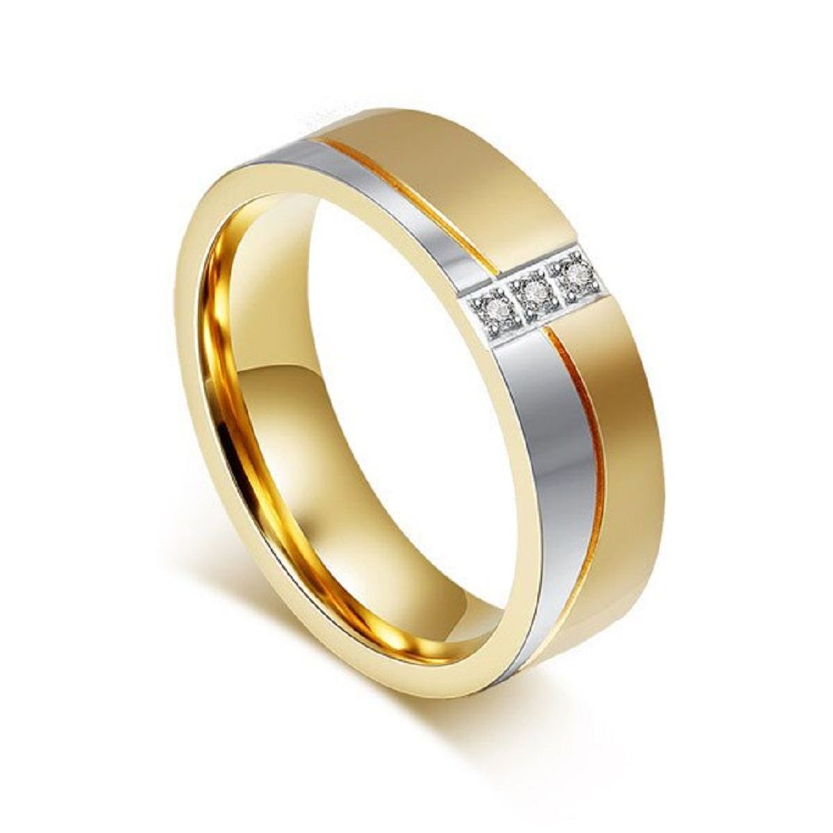 GENERICO - Anillo de Matrimonio Gold Dream Mujer Bañado Oro 18K Novia Genieka