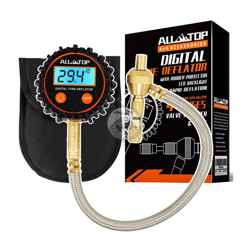 GENERICO - Desinflador Deflator Digital Medidor de Presión ALL TOP Llanta Offroad