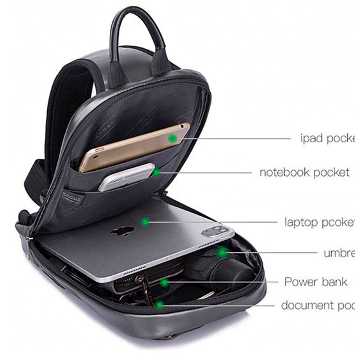 BANGE - MORRAL BANGE DEPORTIVO METALICO NEGRO PARA HOMBRES