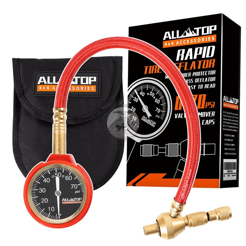 GENERICO - Desinflador Medidor De Presion Llanta ALL TOP Offroad Deflactor