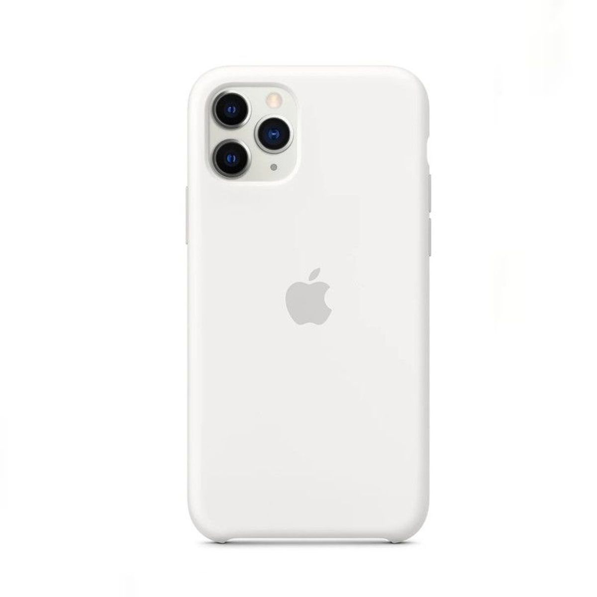 APPLE - Case Silicona Para Iphone 11 BLANCO + Mica de Vidrio
