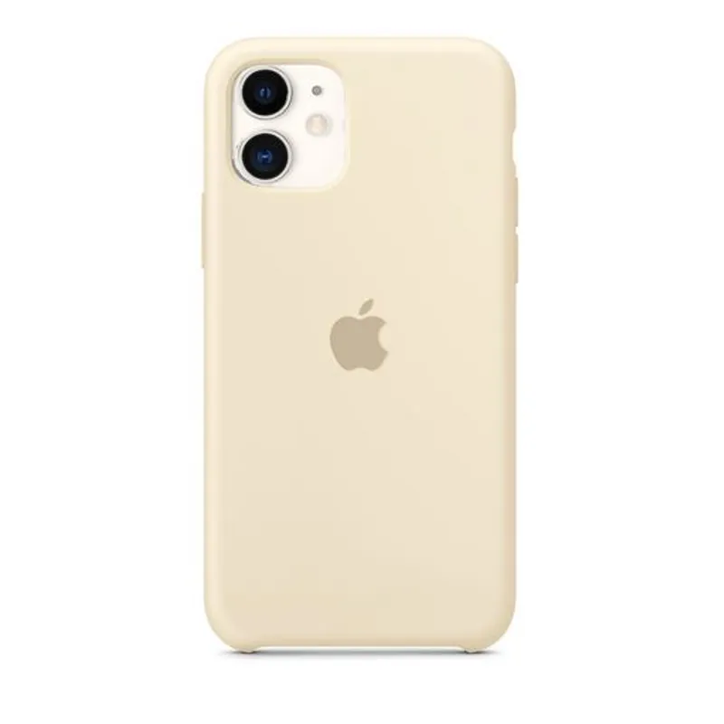 APPLE - Case Silicona Para Iphone 13 Pro HUESO + Mica de Vidrio