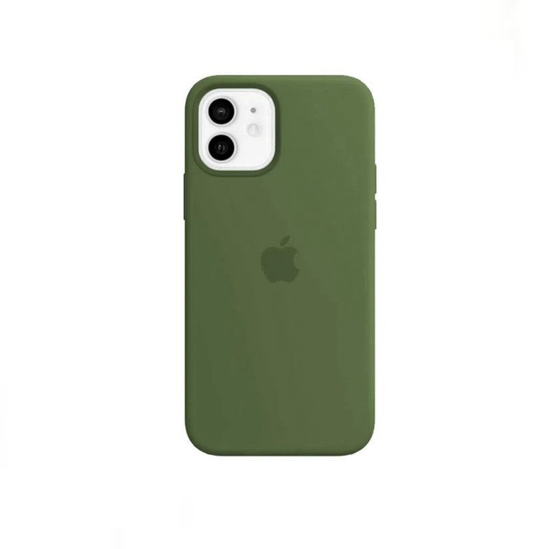 APPLE - Case Silicona Para Iphone 13 Pro Max VERDE MILITAR + Mica de Vidrio