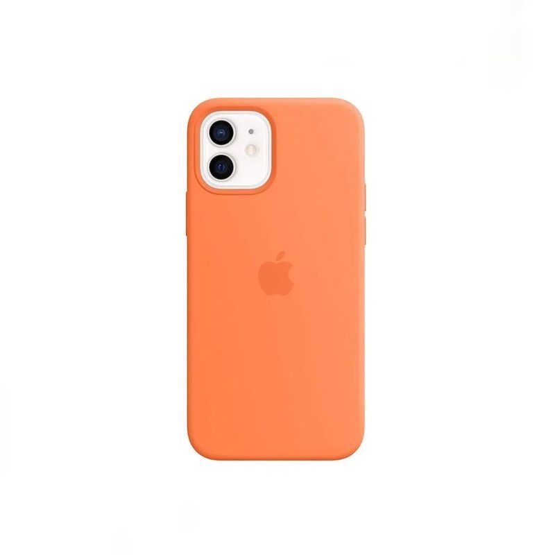 APPLE - Case Silicona Para Iphone 13 Pro Max NARANJA + Mica de Vidrio