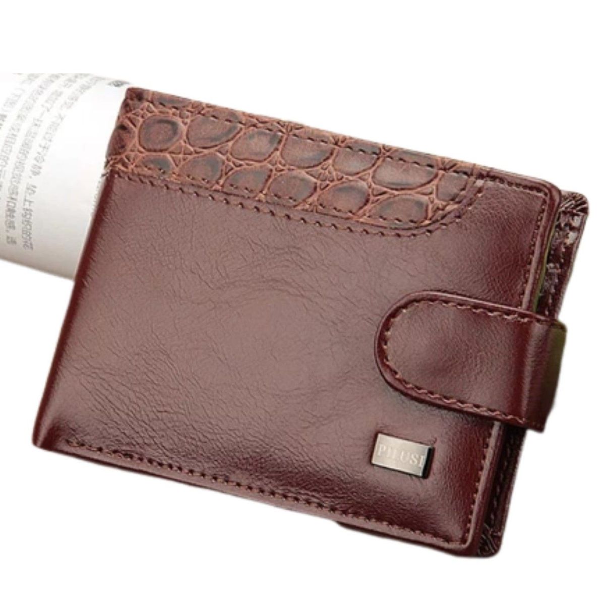 GENERICO - Billetera Pilusi Marrón Hombre Regalo Navidad Genieka