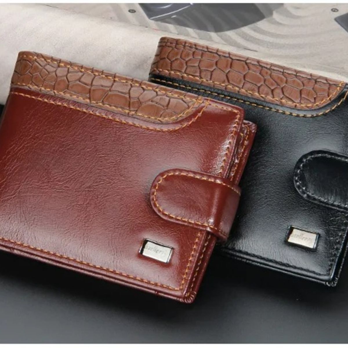 GENERICO - Billetera Baellerry Marrón Hombre Regalo Navidad Genieka