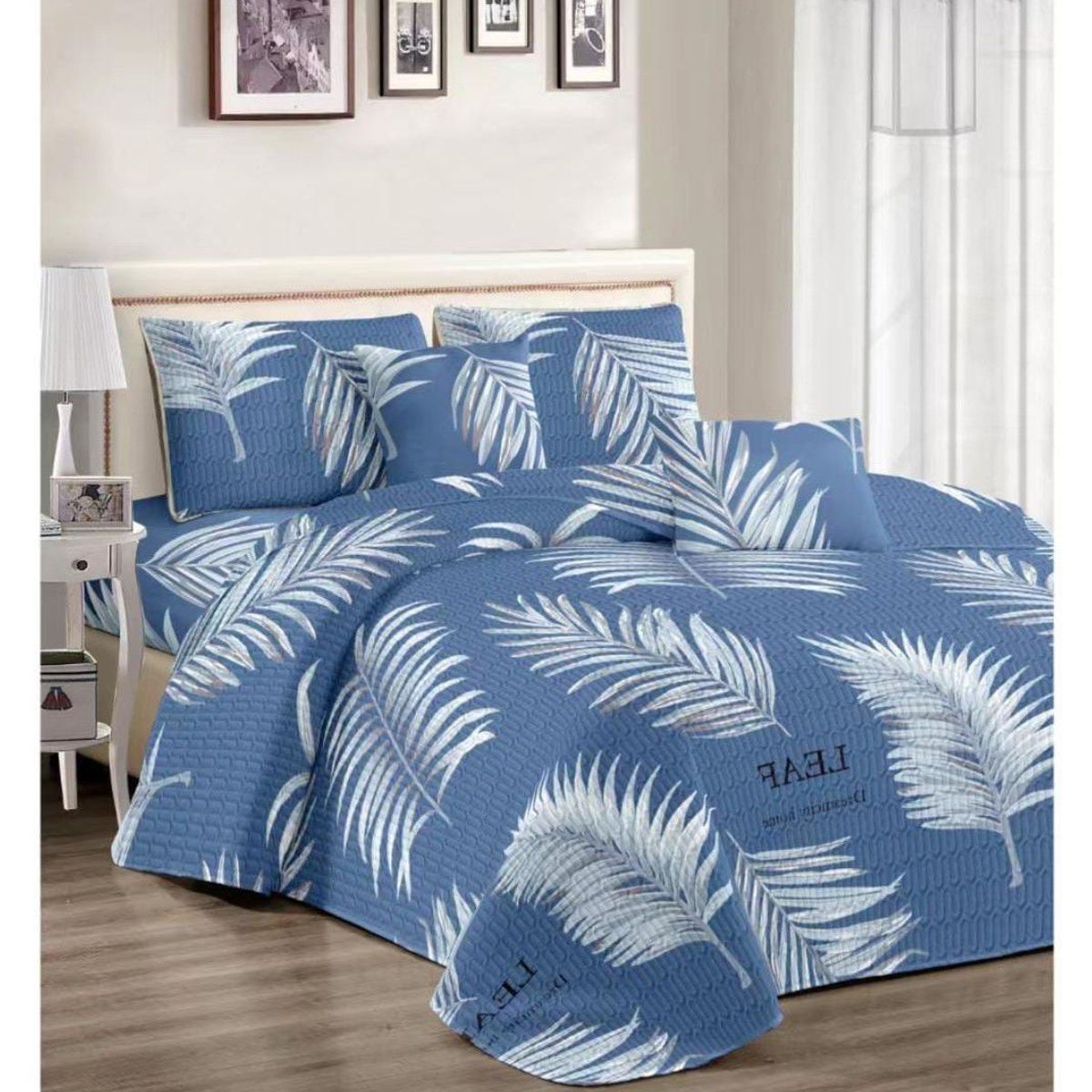 GENERICO - CUBRECAMA PALMERAS DE 2 PLAZAS.