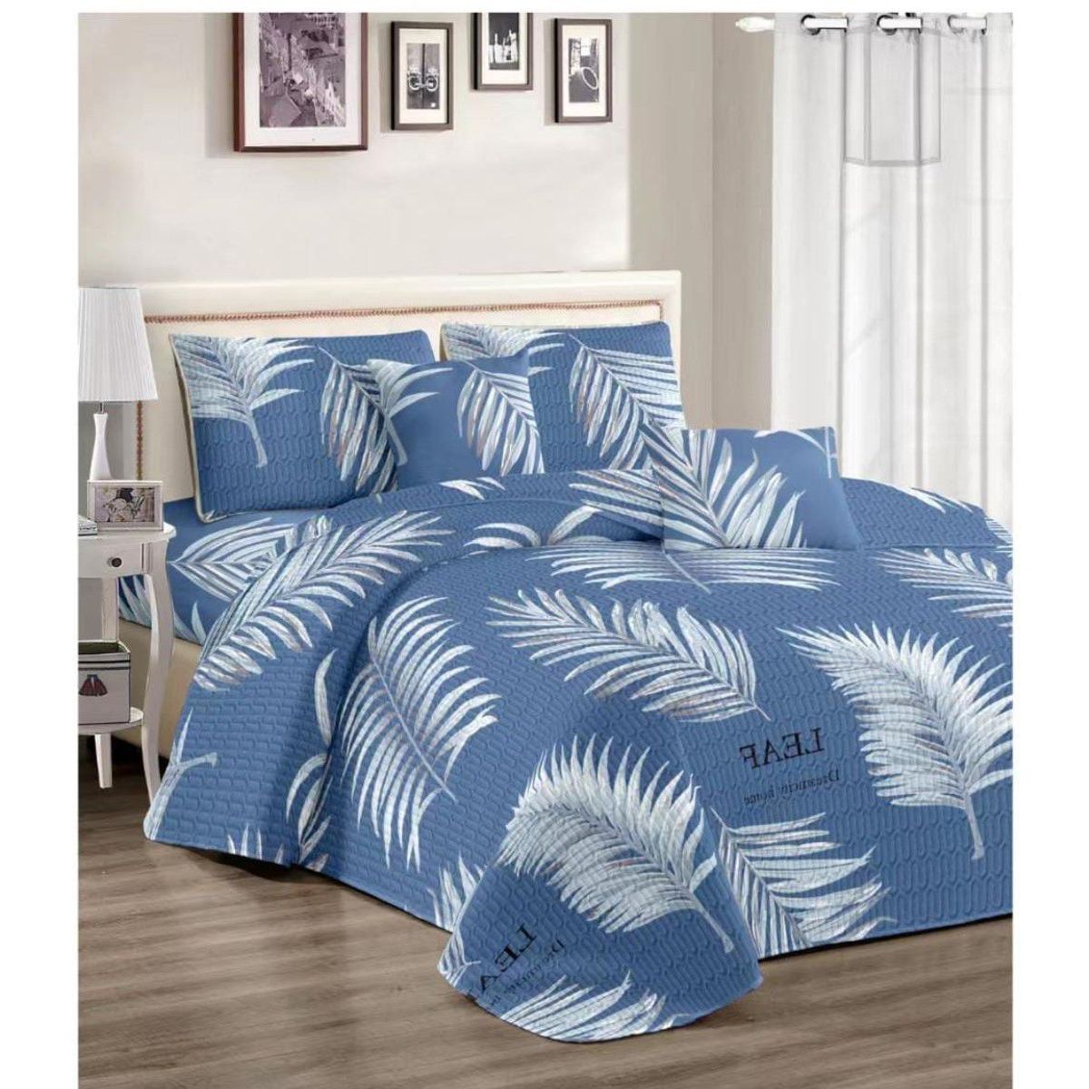 GENERICO - CUBRECAMA PALMERAS DE 2 PLAZAS.