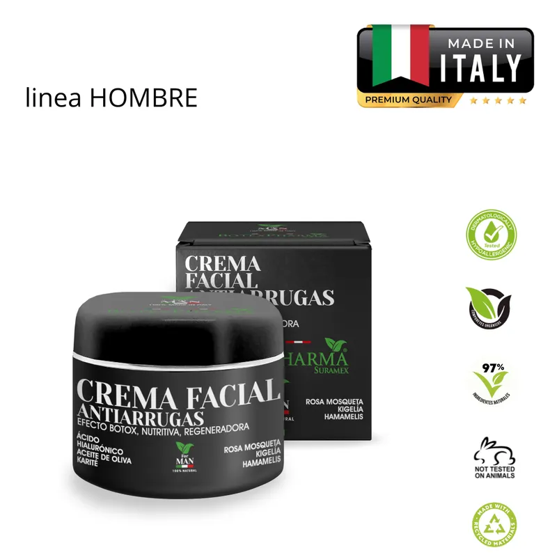 BOTEXPHARMA - Crema  Anti-Arrugas con Acido Hialuronico (Hombre) Italia