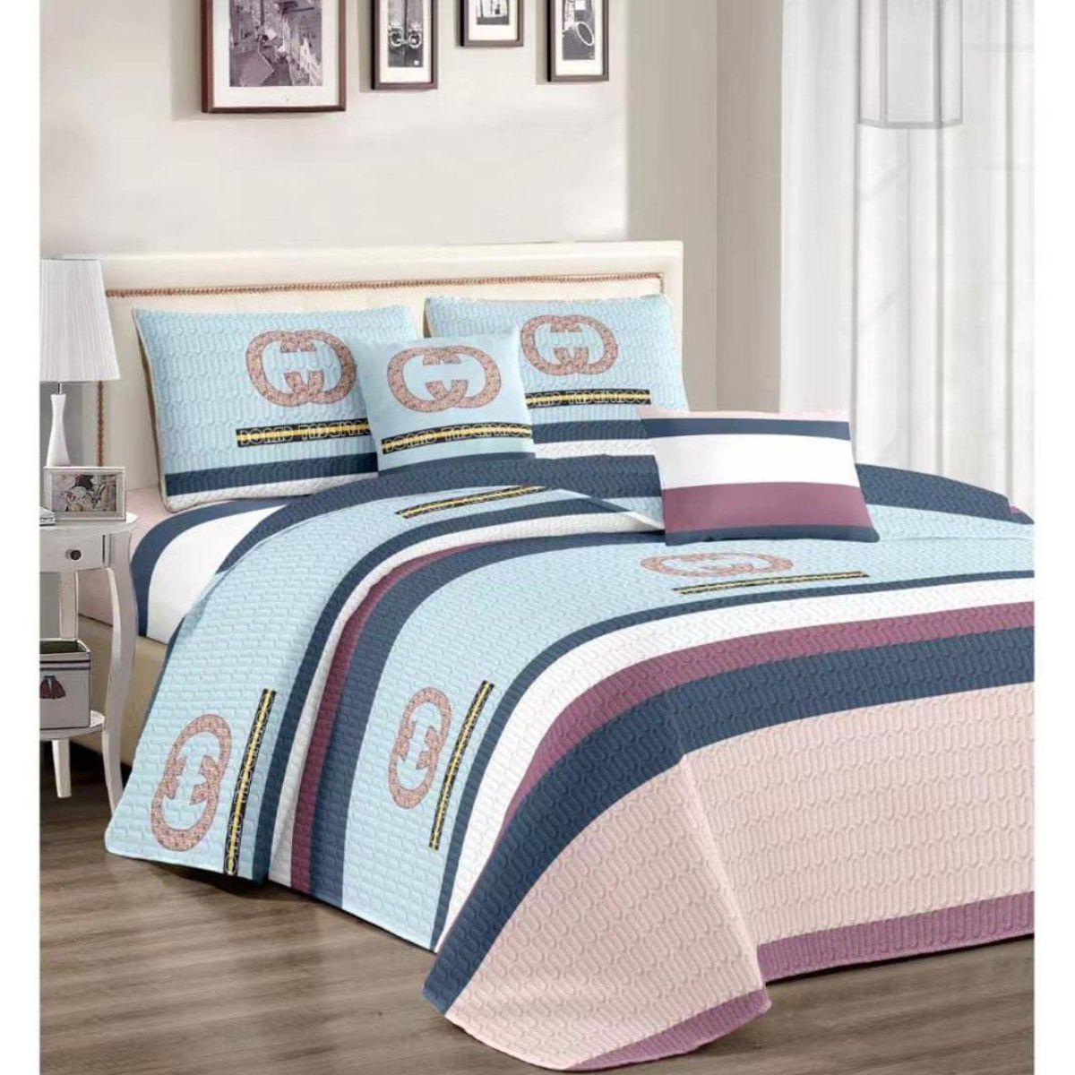 GENERICO - CUBRECAMA PALMERAS DE 2 PLAZAS.