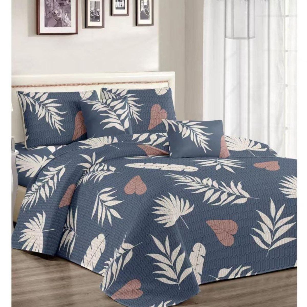 GENERICO - CUBRECAMA PALMERAS DE 2 PLAZAS.