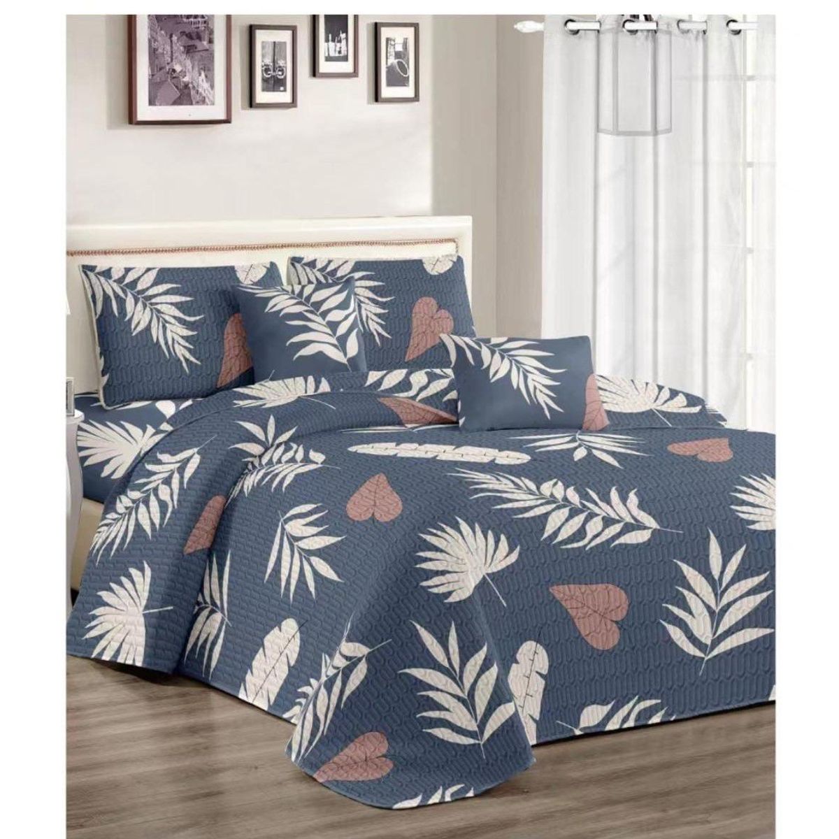 GENERICO - CUBRECAMA PALMERAS DE 2 PLAZAS.