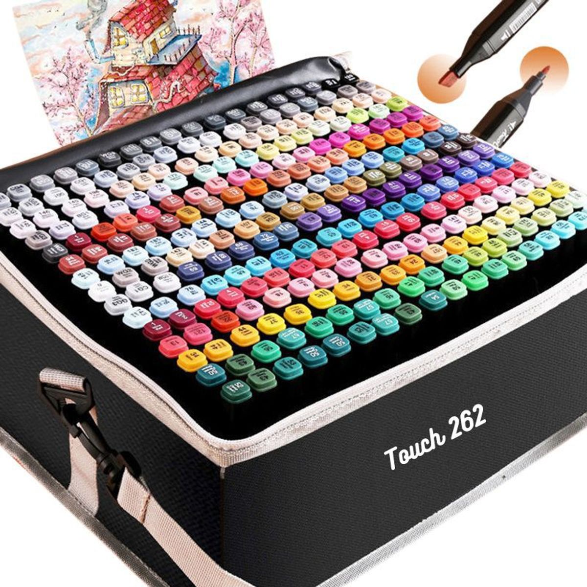 GENERICO - Plumones Touch 262 Piezas Multicolor Doble Punta