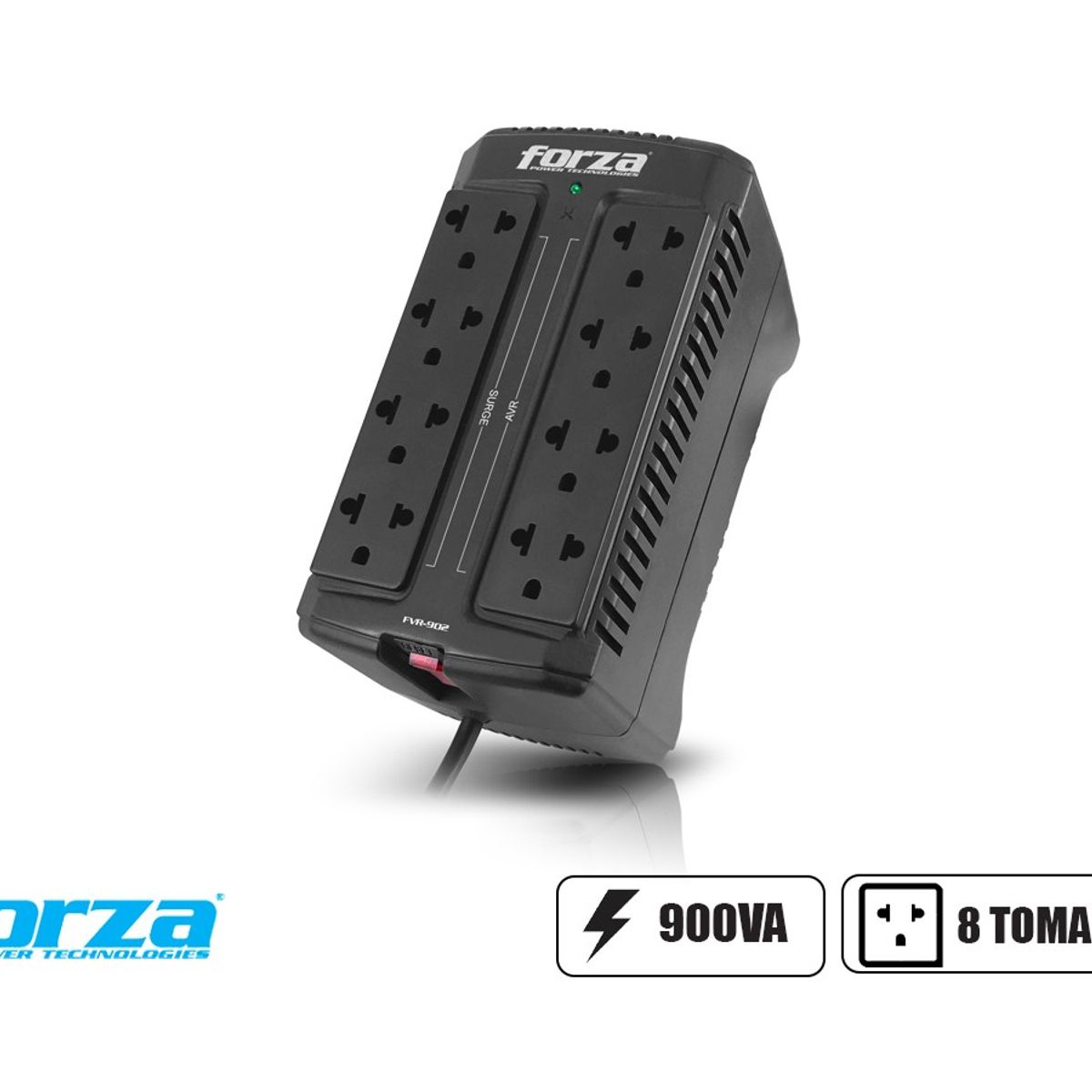 FORZA - Estabilizador 900VA 8 Tomas Forza FVR-902
