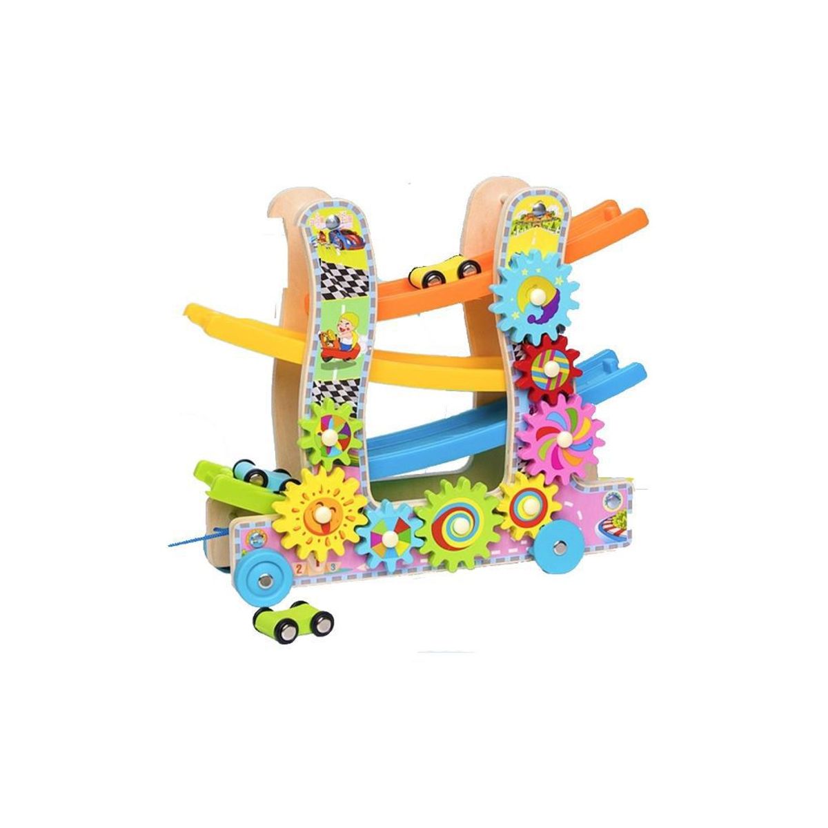 GENERICO - Pista De Carreras De 3 Niveles Con Engranaje